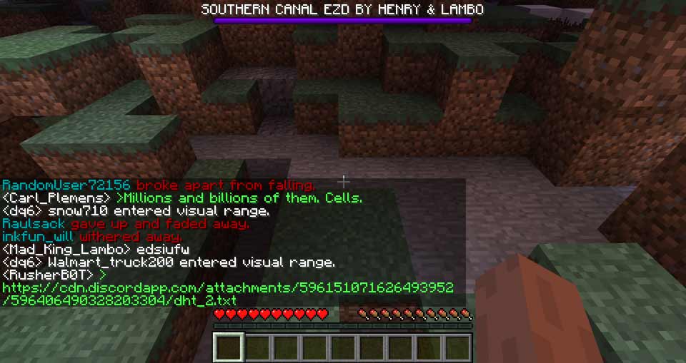 My first view of spawn, with Wither health bar visible
