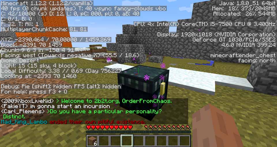 Ender chests are good stuff, I put the sponge in