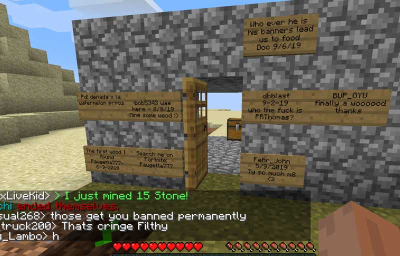 2b2t's tradition of leaving signs, someone said they followed the flags to find this place
