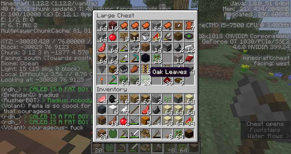 Excitedly going through someone else's chests