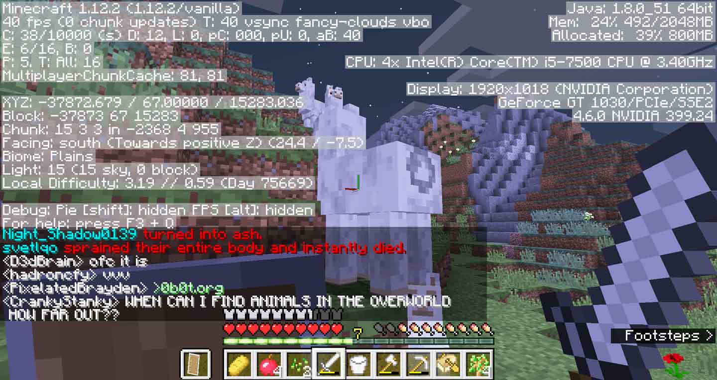 Precious coordinates "Llama Screenshot"