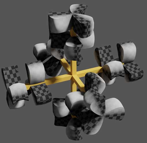 Typical Scheme 1: Similar to coaxial counter-rotating torque-balanced drone design
