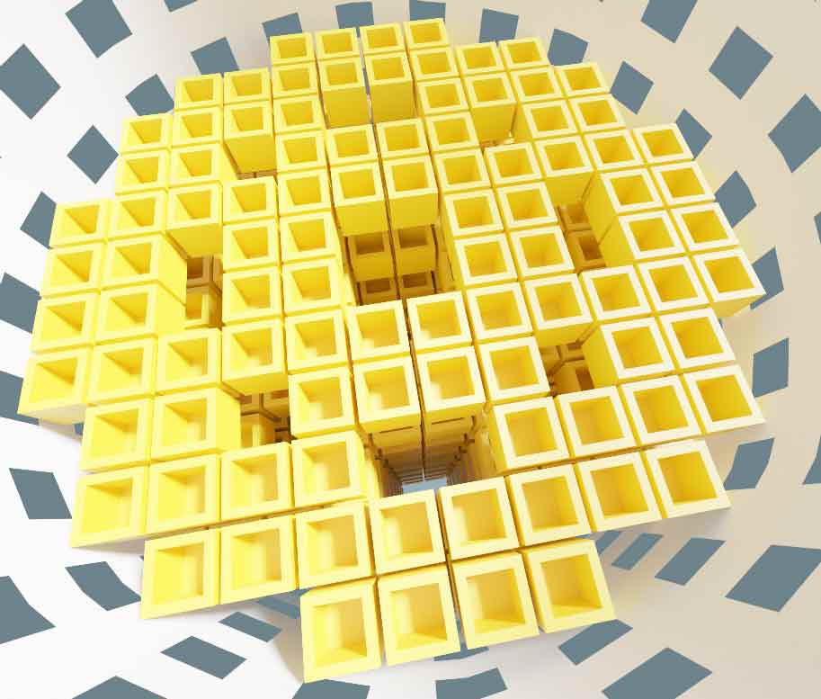 4D large aircraft + cubic seat layout, with central aisles left for passage