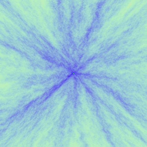 Improved traversal scheme with added randomness, the purer the blue, the smaller the entropy