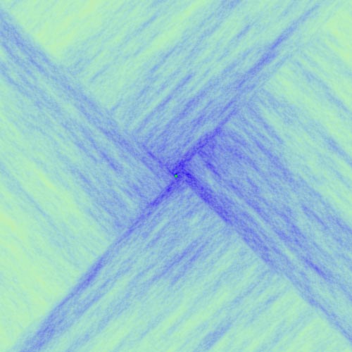 Fixed-order square spiral traversal scheme, the purer the blue, the smaller the entropy