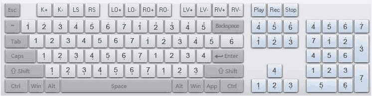 EveryOnePiano default keyboard layout