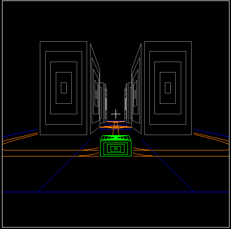 Cross-shaped railway network in 3D city