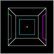 Front, both sides have walls (dead end)