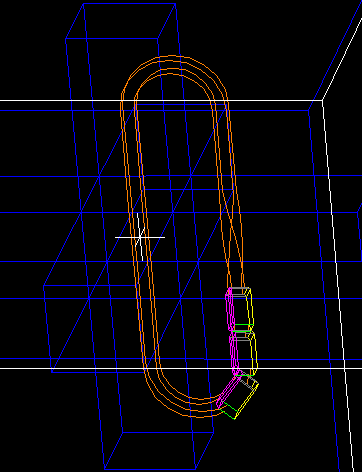 A train about to pass through "spin" track