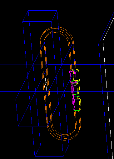 Carriages rotating around the forward direction axis (actually rotating around the plane spanned by forward direction and gravity direction in four dimensions)