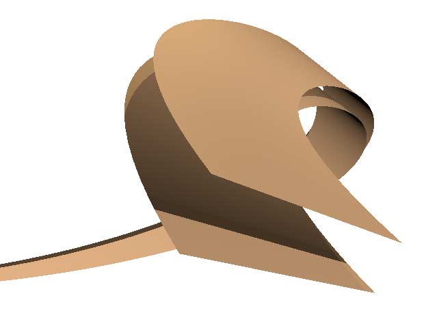An arbitrarily curved two-dimensional track (top view)