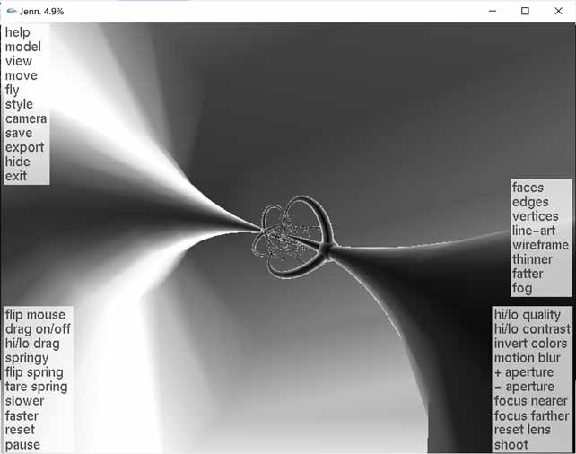 Jenn3D screenshot: model precision decreases when edges pass through poles