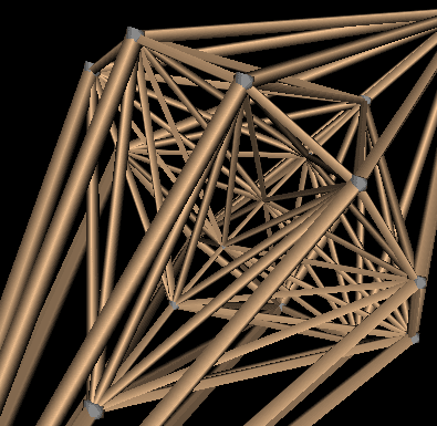 Perspective projection of 10,10-bipyramid