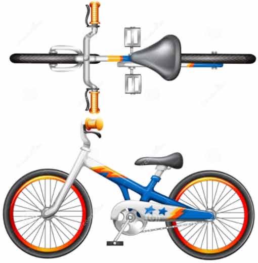 3D bicycle top view and side view, image from internet, delete if infringing