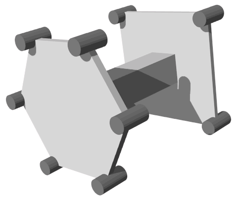Hybrid car: When going straight, the tracks of front and rear wheels are staggered