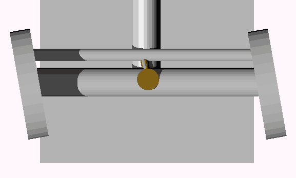 The brown circle in the middle is the cross-section of the shaft connecting the steering wheel, which the steering wheel will drive to rotate