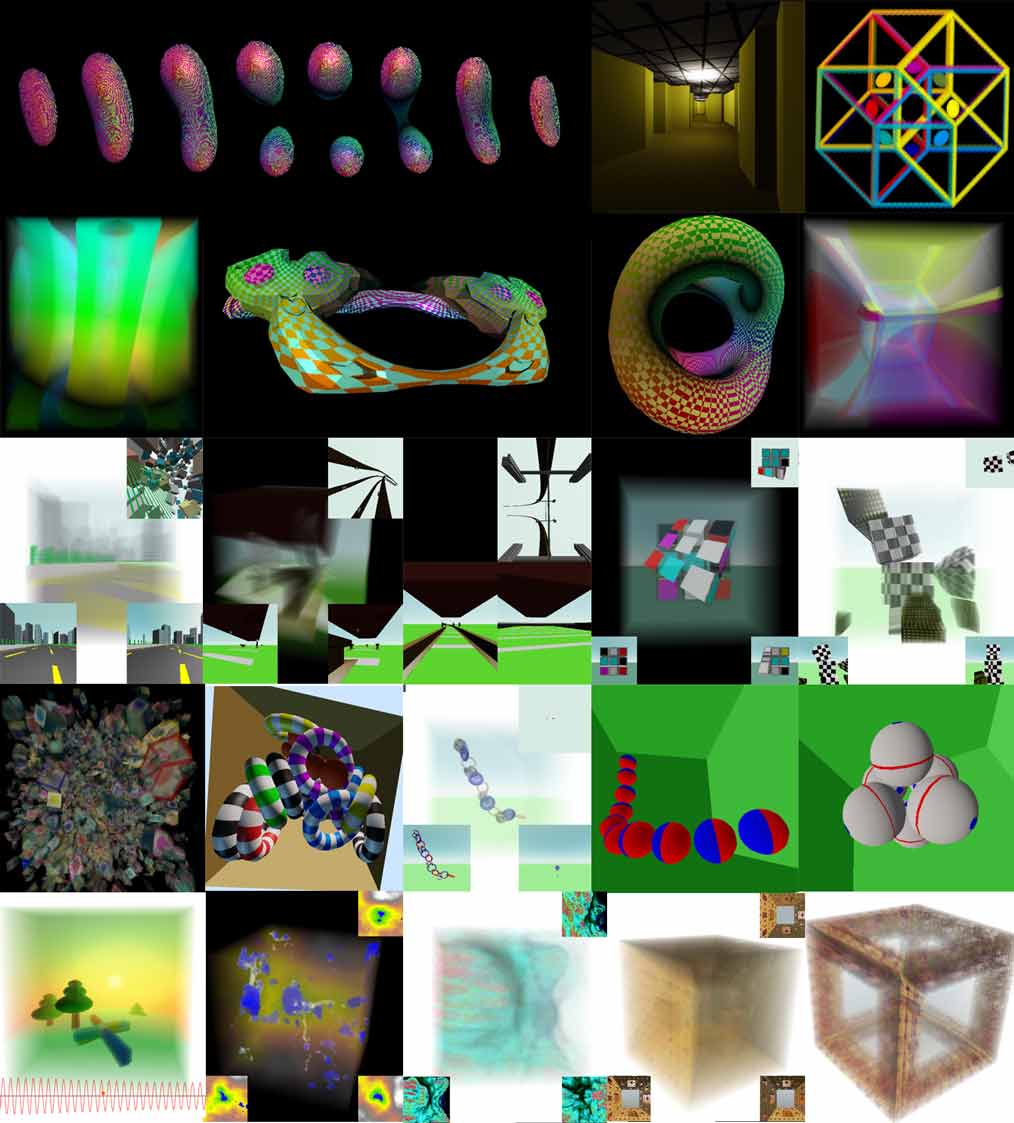 Tesserxel示例库四维场景截图