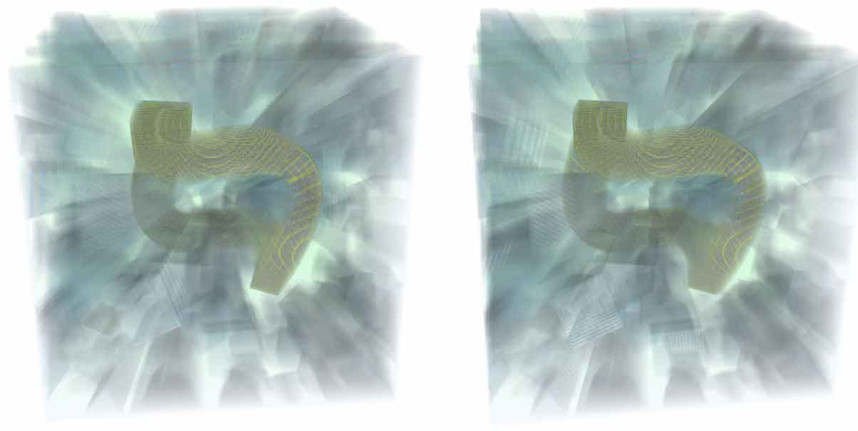 除雾后的俯视场景的截图，裸眼3D可以看到公路确实是空间曲线